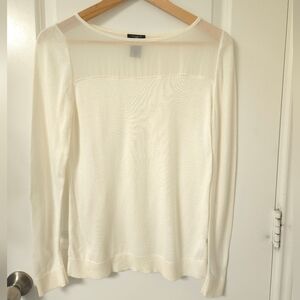 Ann Taylor Elegant Cream Women's Lightweight Sweater